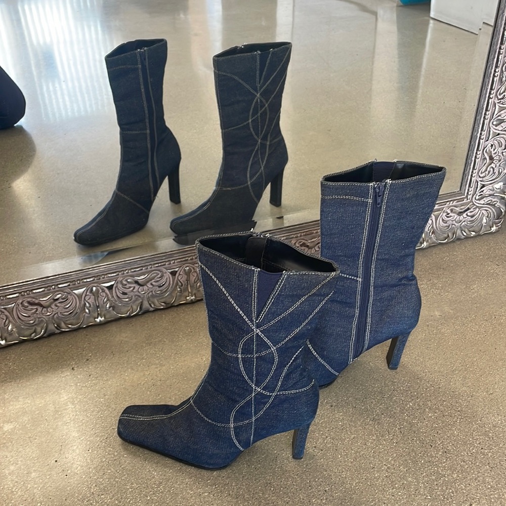 Paprika New without Box Denim Boots